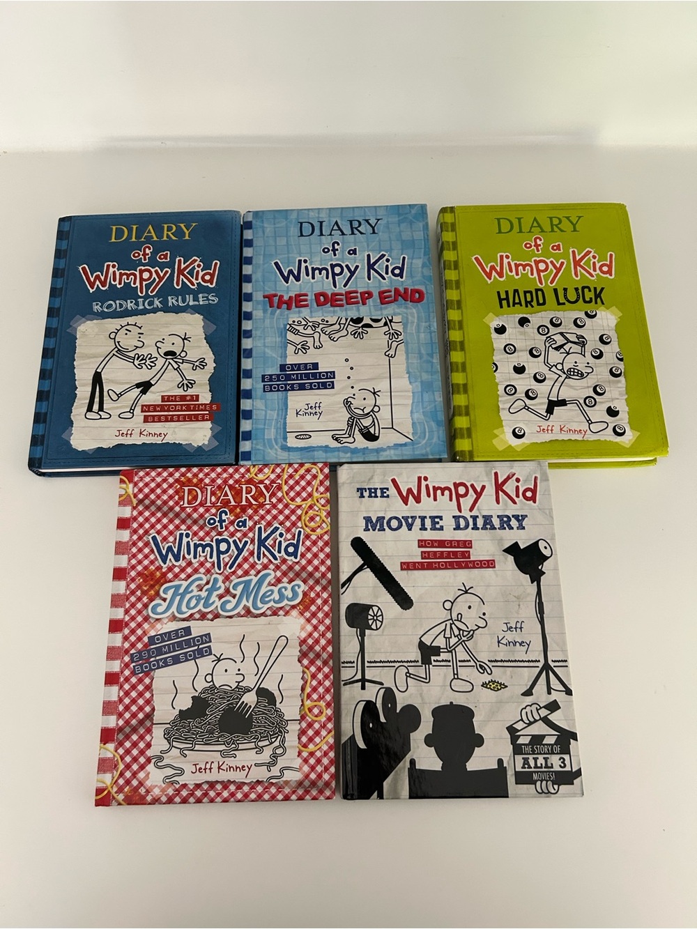 Diary of a Wimpy Kid Hardcover Books Set of 5